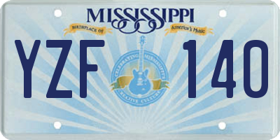MS license plate YZF140