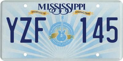 MS license plate YZF145