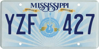 MS license plate YZF427