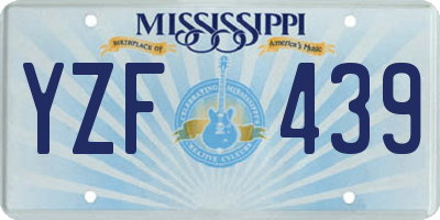 MS license plate YZF439