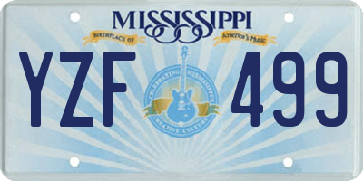 MS license plate YZF499