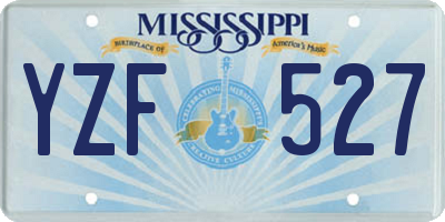 MS license plate YZF527