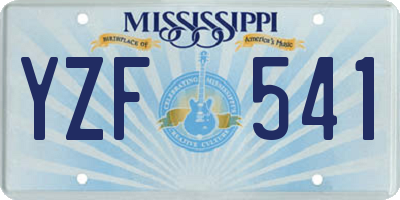 MS license plate YZF541
