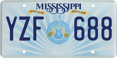 MS license plate YZF688