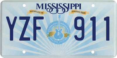 MS license plate YZF911