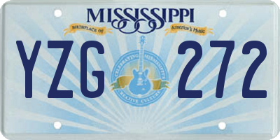 MS license plate YZG272