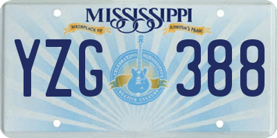 MS license plate YZG388