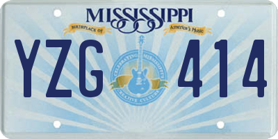 MS license plate YZG414