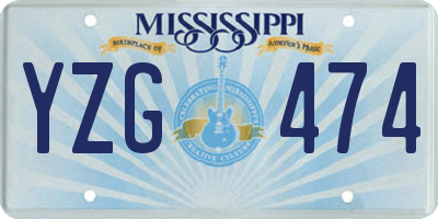 MS license plate YZG474