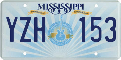 MS license plate YZH153