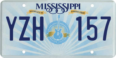 MS license plate YZH157