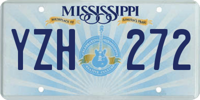 MS license plate YZH272