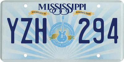 MS license plate YZH294