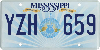 MS license plate YZH659