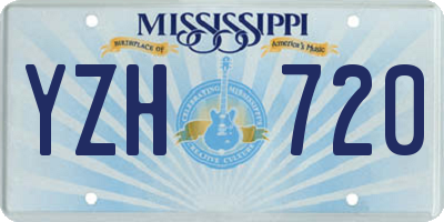 MS license plate YZH720