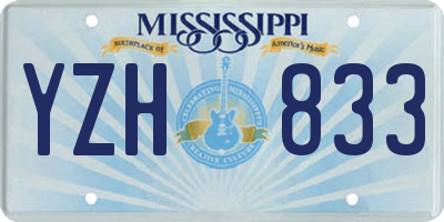 MS license plate YZH833