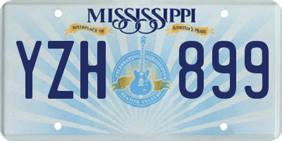 MS license plate YZH899