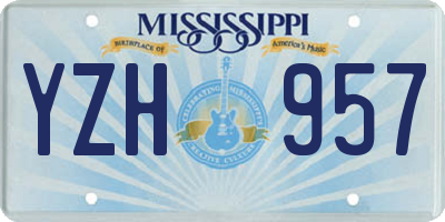 MS license plate YZH957