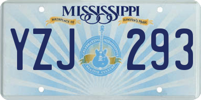 MS license plate YZJ293