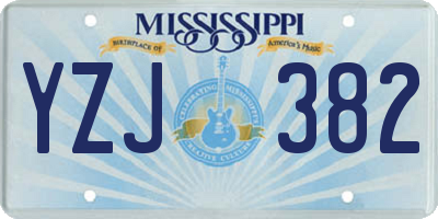 MS license plate YZJ382