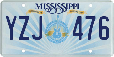 MS license plate YZJ476