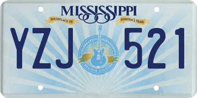 MS license plate YZJ521
