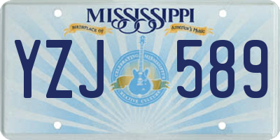 MS license plate YZJ589