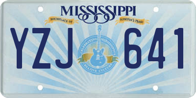 MS license plate YZJ641
