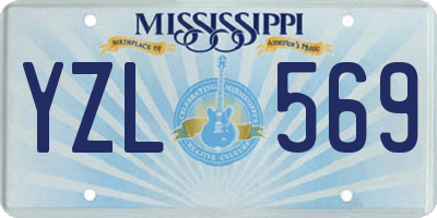 MS license plate YZL569