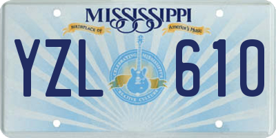 MS license plate YZL610