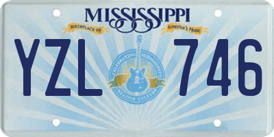 MS license plate YZL746