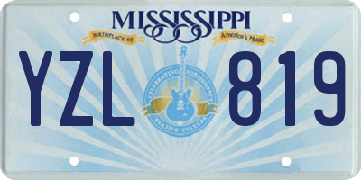 MS license plate YZL819