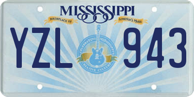MS license plate YZL943