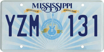 MS license plate YZM131