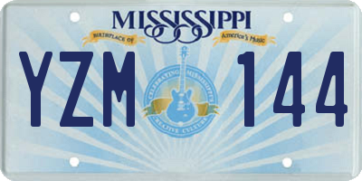 MS license plate YZM144
