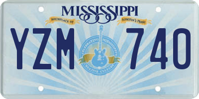 MS license plate YZM740