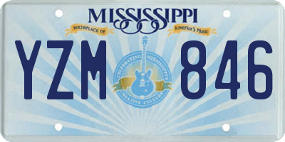 MS license plate YZM846