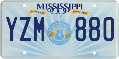 MS license plate YZM880