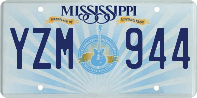 MS license plate YZM944