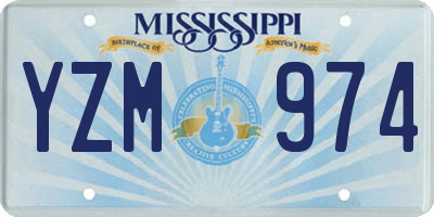 MS license plate YZM974