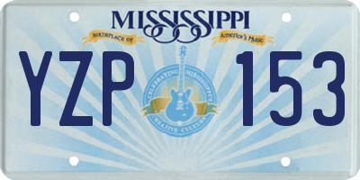 MS license plate YZP153