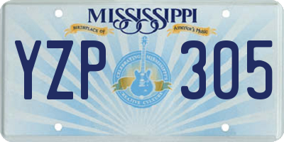 MS license plate YZP305
