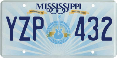 MS license plate YZP432