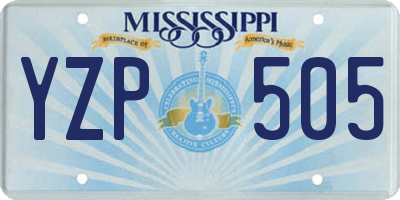 MS license plate YZP505