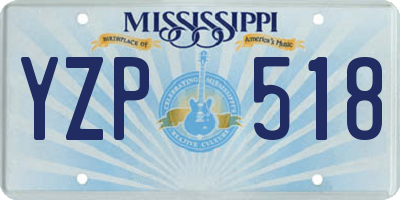 MS license plate YZP518
