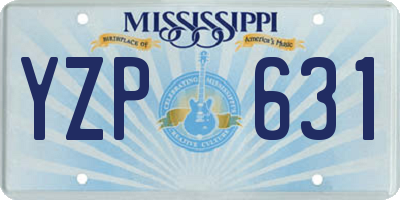 MS license plate YZP631