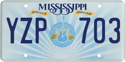 MS license plate YZP703