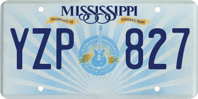 MS license plate YZP827