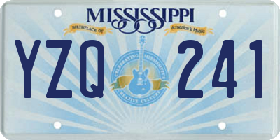 MS license plate YZQ241