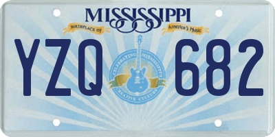 MS license plate YZQ682